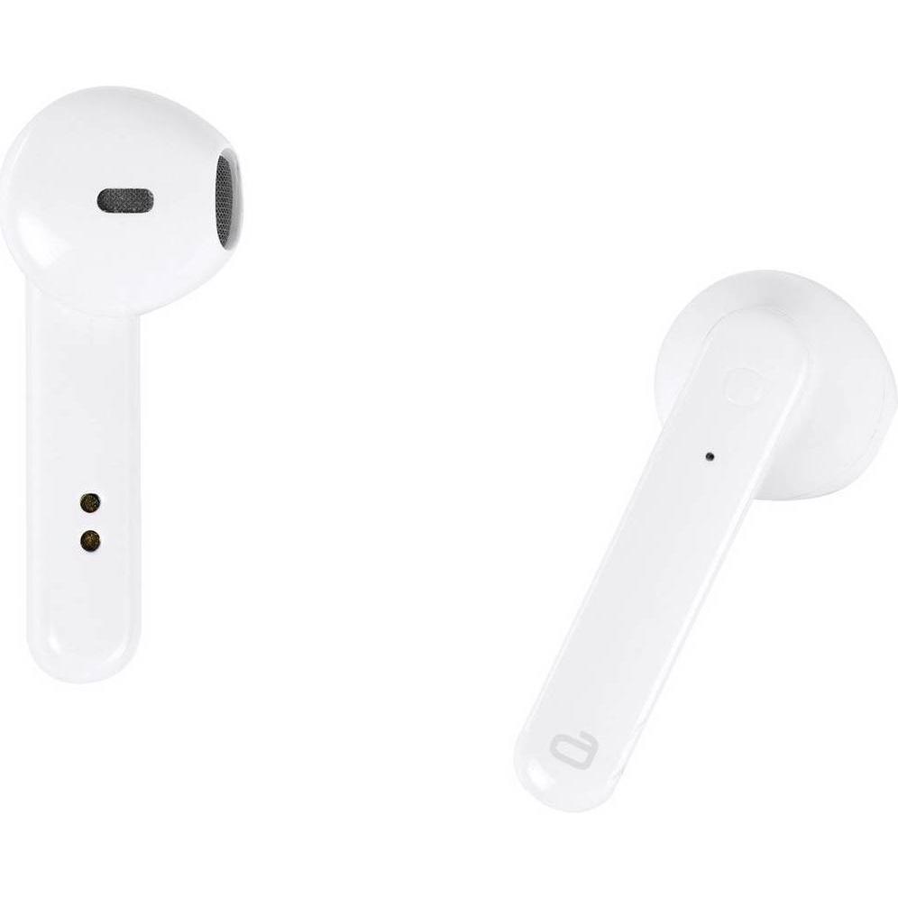 Vivanco SMART PAIR W Bluetooth Headset Weiss Lautstärkeregelung, mit Touchsteuerung, Fernbedienung (ANC, 10.50 h, Kabell...
