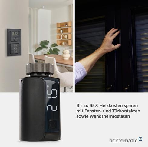 Actual product image Homematic IP Radiator thermostat Evo, anthracite