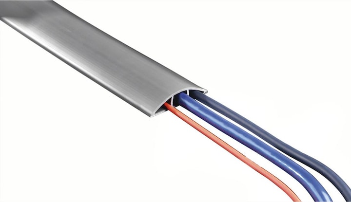 Produktbild Hama Flexibler Kabelkanal, selbstklebend, halbrund, 180 x 6 x 1 cm, PVC, Grau (Kabelkanal, 1800 mm)
