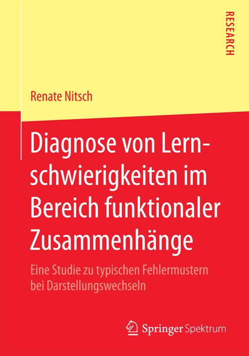 Produktbild Diagnose von Lernschwierigkeiten im Bereich funktionaler Zusammenhänge (Deutsch, Renate Nitsch, 2015)