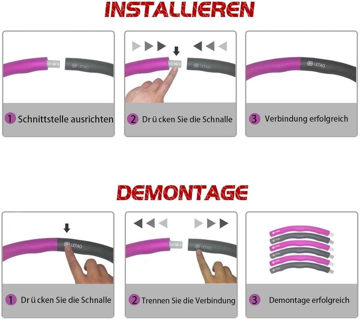 Produktbild Letao Hula Hoop Reifen für Kinder (73 cm)