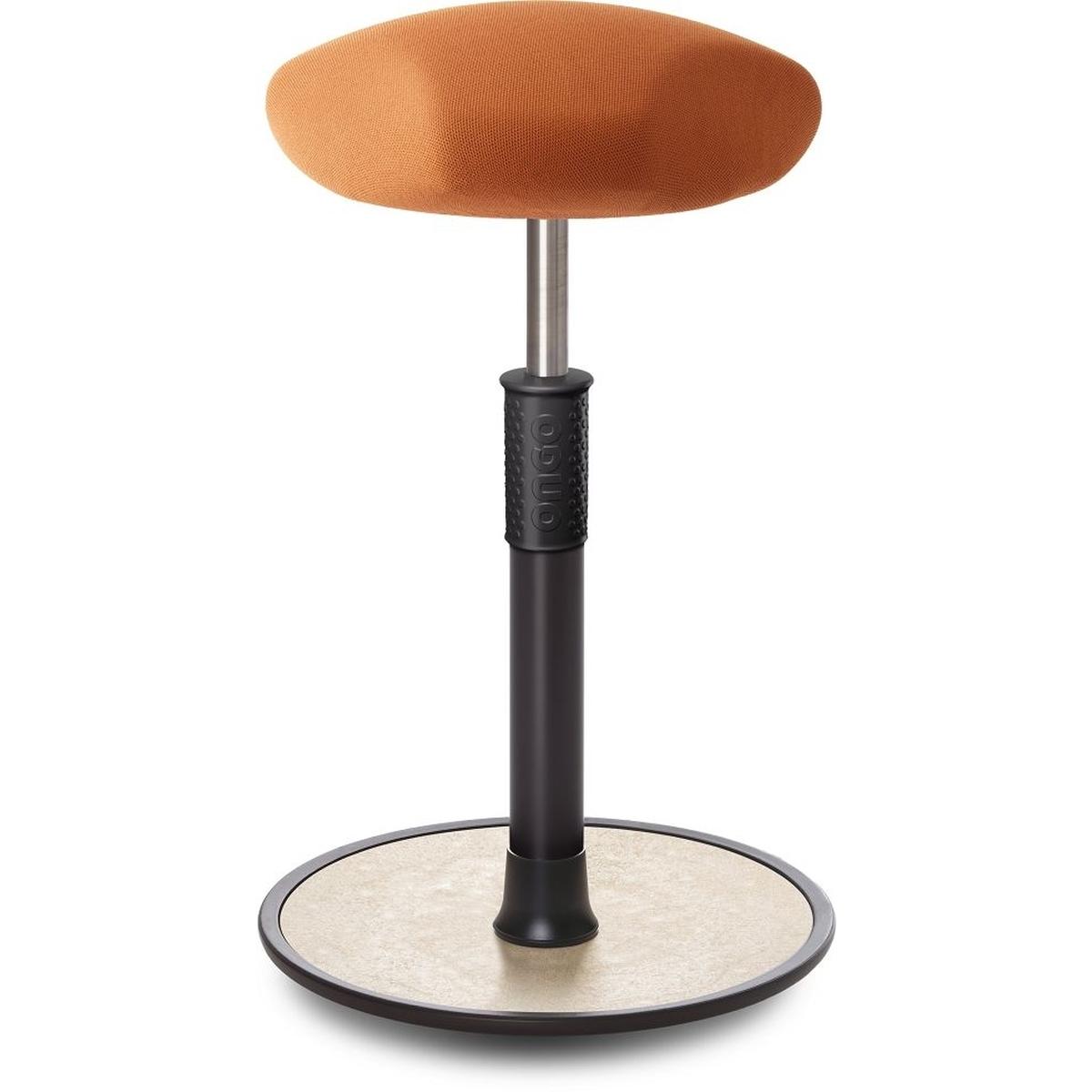 Ongo, Bürostuhl, Sitz- Stehhocker Free Tall Triangel Gestrick Orange schwarz /cremeweiss