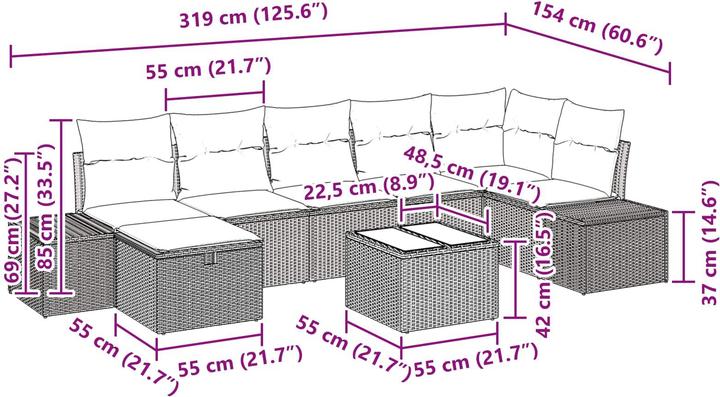 Produktbild vidaXL Garten-Sofa