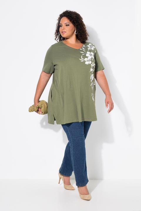 Produktbild Ulla Popken Longshirt, A-Linie, Motivdruck (50, 52)