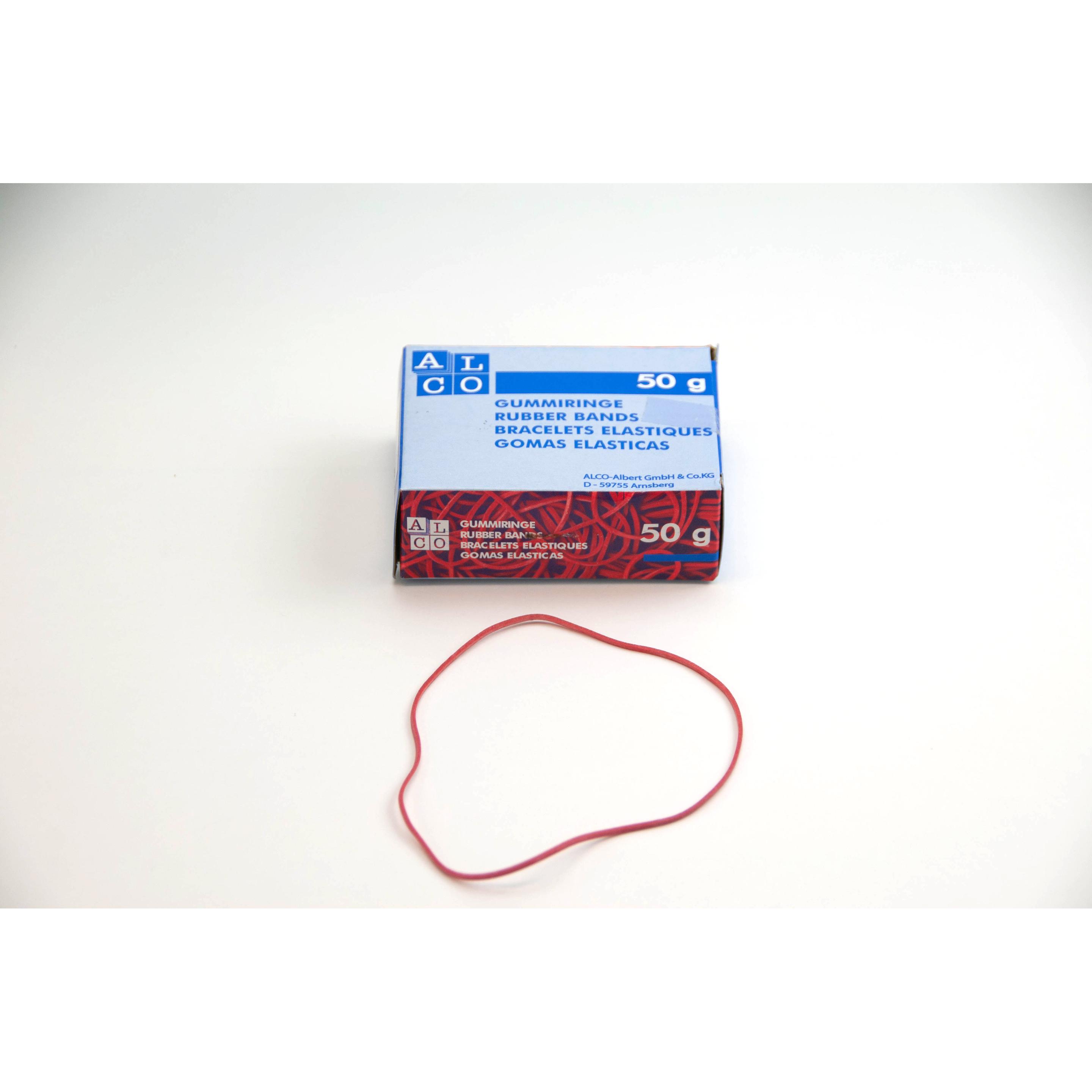 Thumbnail - 20x Alco, Gummiband, Gummibänder, Naturkautschuk, rot, verschiedene Grössen (1 Stk.)