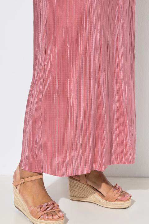 Produktbild Ulla Popken Plissee-Maxikleid, elastischer Ausschnitt, schulterfrei (46, 48)