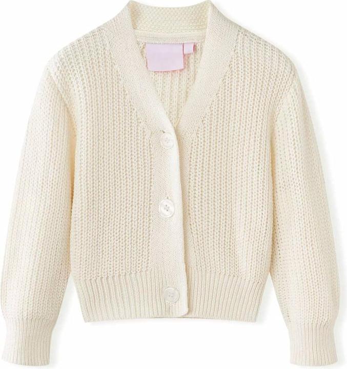 Immagine prodotto VidaXL Cardigan per bambini bianco neve 104,Materiale: 100 (104)