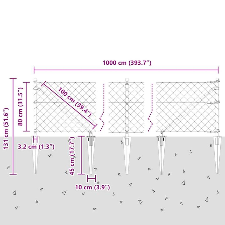 Actual product image vidaXL Zaunpfosten