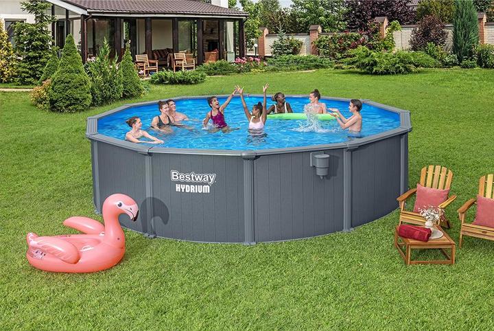 Immagine prodotto Bestway Set piscina fuori terra rotonda Hydrium - 5,49 m x 1,32 m (Ø 549 x 132 cm)