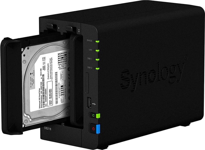 Produktbild Synology Ds218 (2 x 4 TB, WD Red Plus)