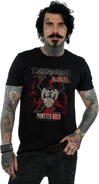 Immagine prodotto Looney Tunes Maglietta in cotone Monster Rock Tasmanian Devil Uomo (L)
