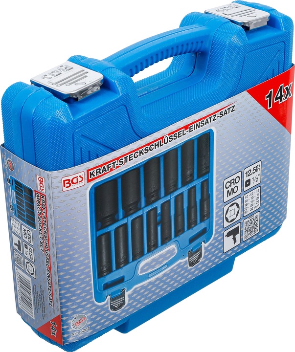 Actual product image BGS Impact Socket Set, Hexagon | 12.5 mm (1/2") Drive | 10 - 32 mm | 14 pcs. (1/2")