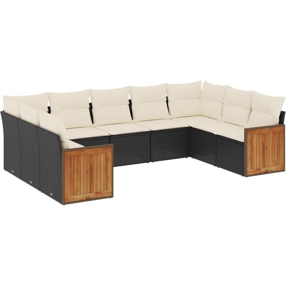 VidaXL, Gartenlounge, 10-tlg. Garten-Lounge-Set mit Kissen
