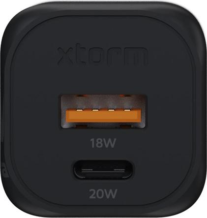 Image du produit Xtorm 1 x USB-C 20W, 1x USB-A 18W, ohne Kabel XEC020 black (20 W)