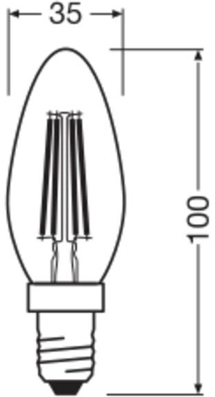 Produktbild Osram LED-Lampe Classic, dimmbar, E14, 2,5 W, 2700 K, EEK: B, 470 lm, IP20, warmweiss (E14, 470 lm, 6x)