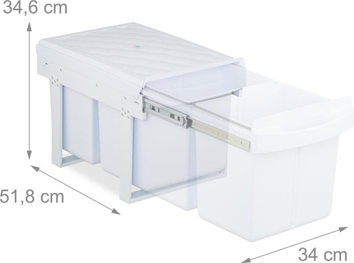 Image du produit Relaxdays Poubelle intégrée (30 l)