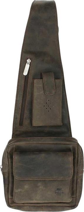 Produktbild Bear Rock Bärende Design Dark Natur Leder Crossbodentag - Crossover - Dark Bruin
