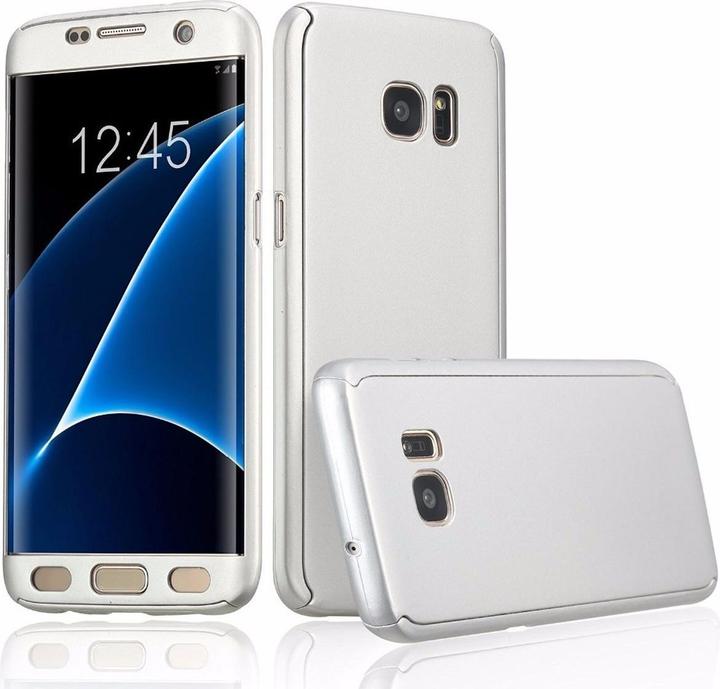 Produktbild König Design Hülle Handy Schutz für Samsung Galaxy S6 Edge Plus Cover Displayschutz Silber (Samsung Galaxy S6 Edge)