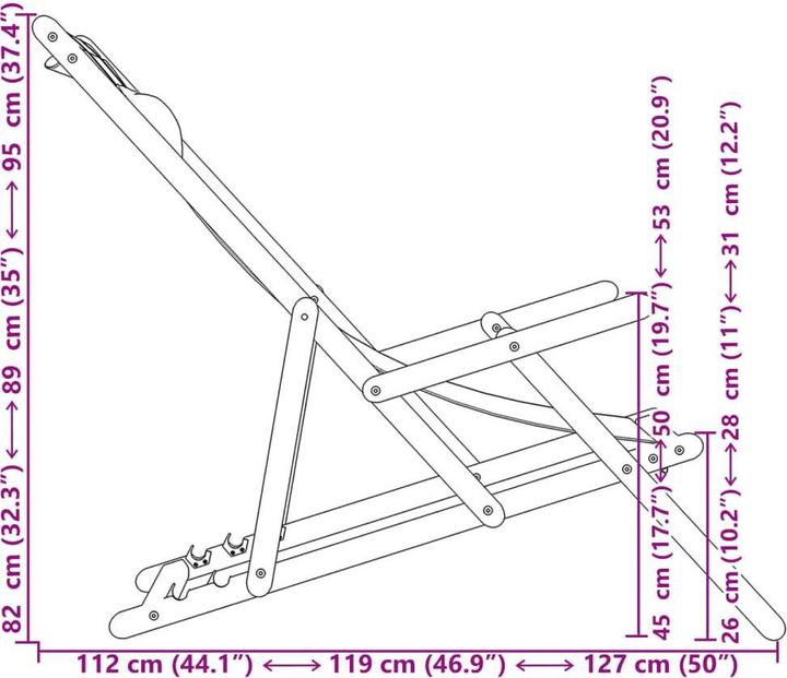 Produktbild vidaXL Strandstuhl