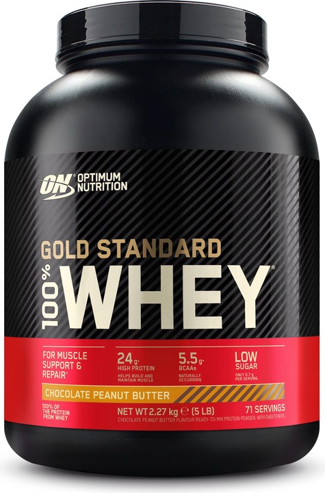 Produktbild Optimum Nutrition 100% Whey Gold Standard (Peanut Butter, Chocolate, 1 Stk., 2273 g)