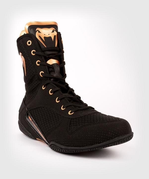 Actual product image Venum Elite Boxing Shoes – Black/Bronze - 44,5 (US 11) (44)