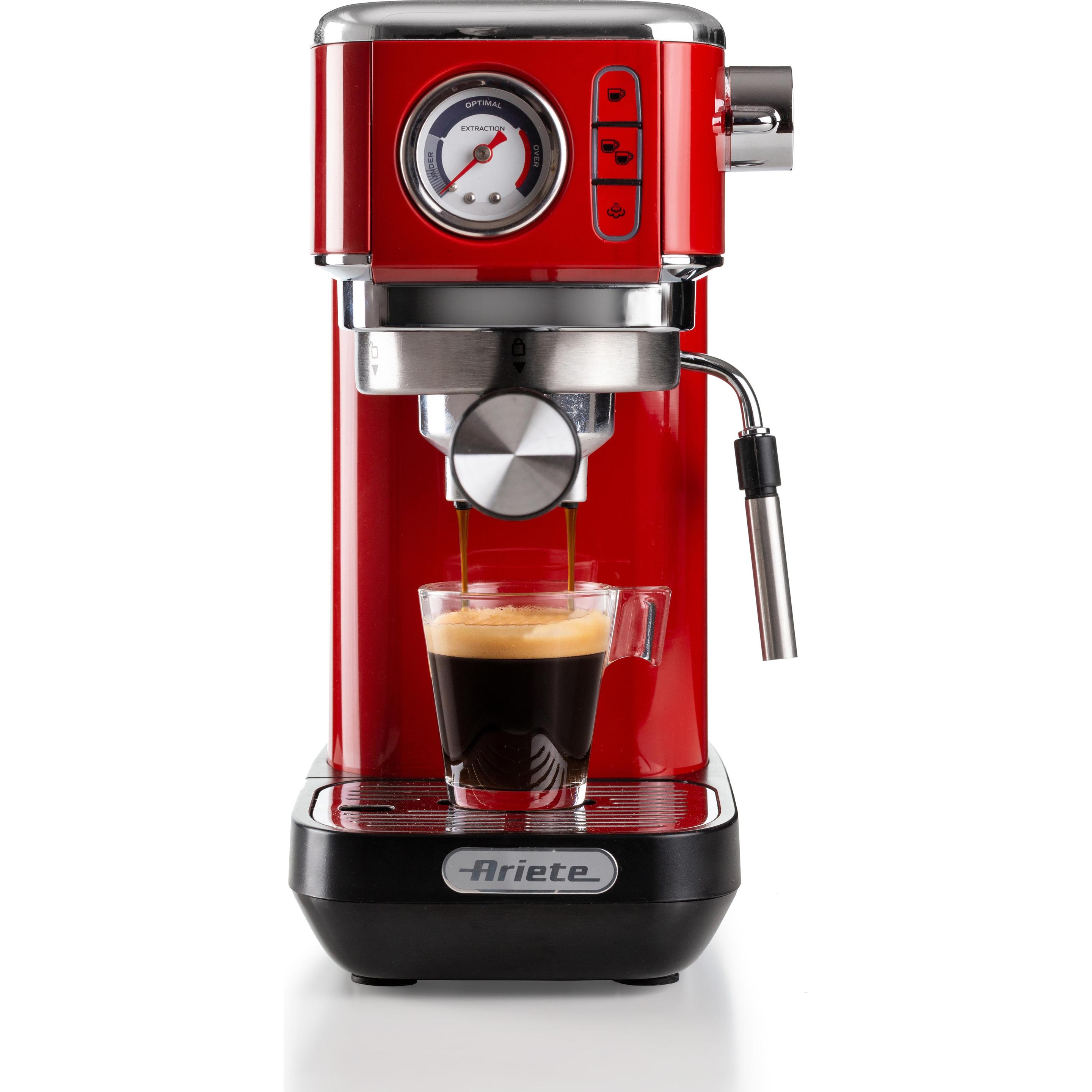 Ariete 1381 Moderna, Siebträgermaschine, Rot
