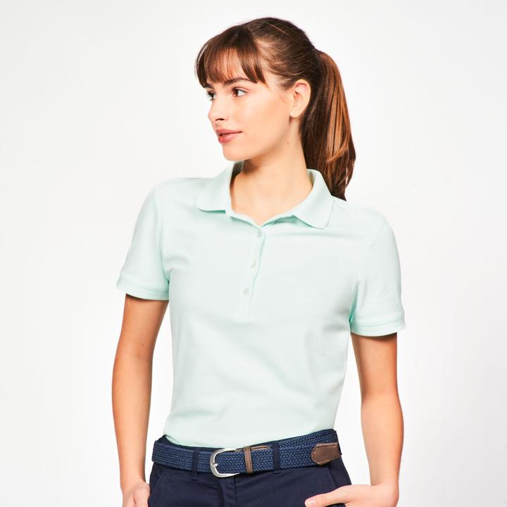 Image du produit Inesis Polo golf en coton manches courtes femme, MW500 vert pâle (XXL)