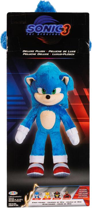 Actual product image Jakks Pacific Sonic the Hedgehog 3 (Movie) Plush 13 Inch Deluxe Sonic (33 cm)