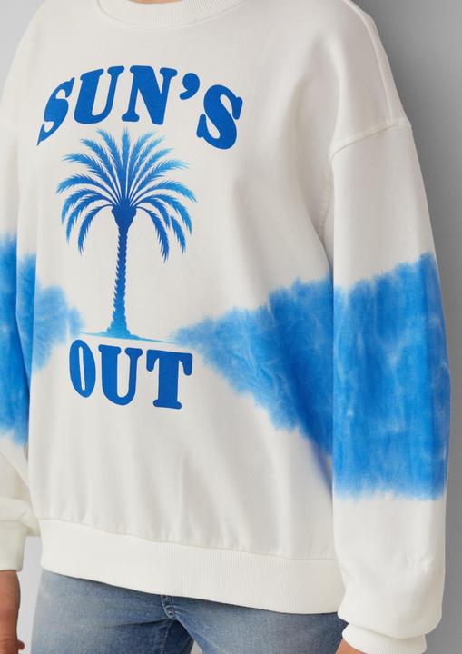 Produktbild S.Oliver Sweatshirt Oversized-Sweatshirt mit Batik-Effekt (146, 152)