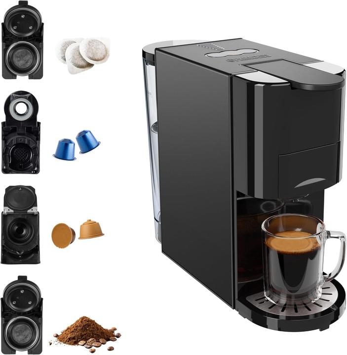 Actual product image Princess 01.249454.01.001 Kapselmaschine Schwarz (E.S.E., NESCAFÉ Dolce Gusto, NESPRESSO Original)