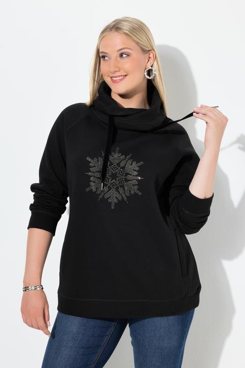 Produktbild Ulla Popken Sweatshirt, Schneeflocke, Stehkragen, Langarm (54, 56)