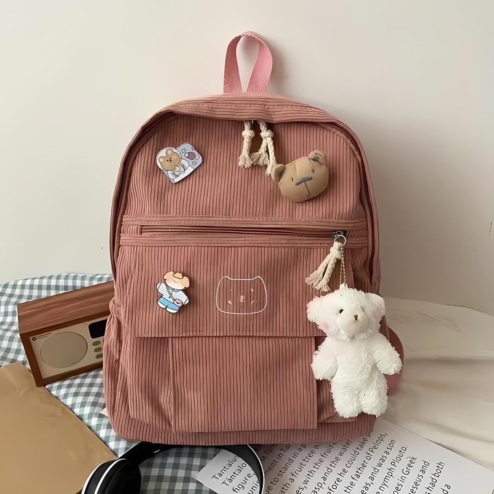 Immagine prodotto Milkii Zaino per bambini in velluto, rosa