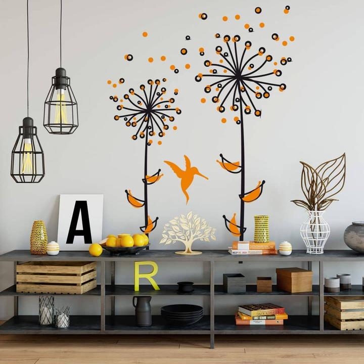 Actual product image Trenddeko Dandelion orange (110 x 160 cm, 96 x 140 cm, 69 x 100 cm, 120 x 180 cm, 82 x 120 cm)
