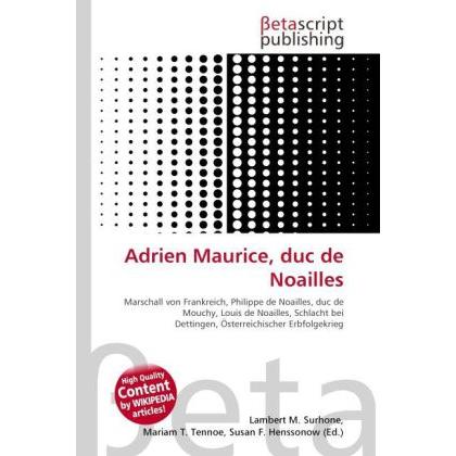 Adrien Maurice, duc de Noailles, Fachbücher