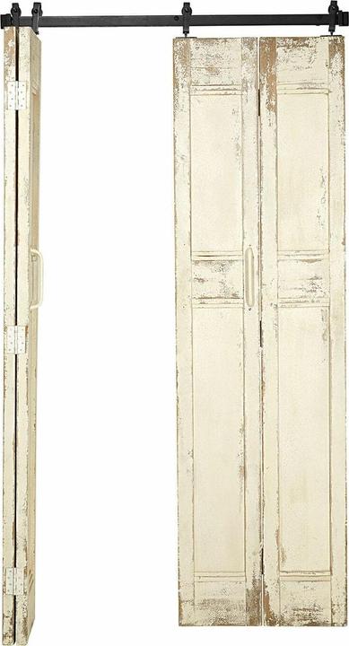 Produktbild Loberon Faltschiebetür Auberisse antikweiss/schwarz