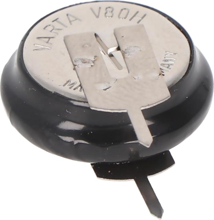 Produktbild Varta V80H NiMH Akku aufladbare NiMH Knopfzelle, V80H Akku mit 1er Printanschluss +- (1 Stk., 80 mAh)