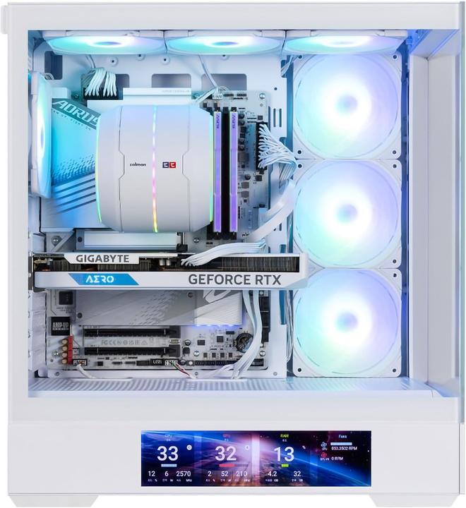 Produktbild Zalman Boitier Moyen Tour ATX P40 DS RGB avec panneaux vitrés (Blanc) (ATX, mATX, Mini-ITX)