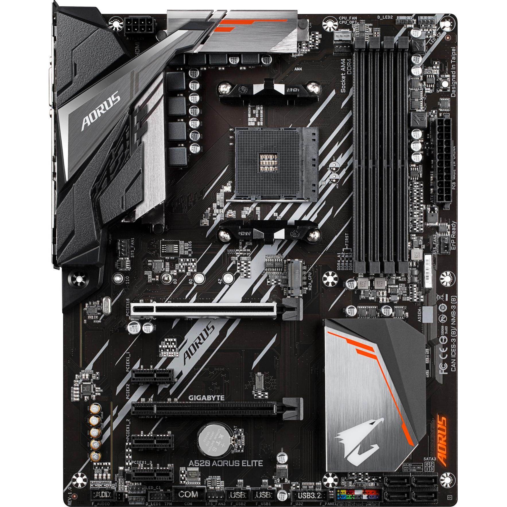 Gigabyte A520 AORUS ELITE (AM4, AMD A520, ATX), Mainboard