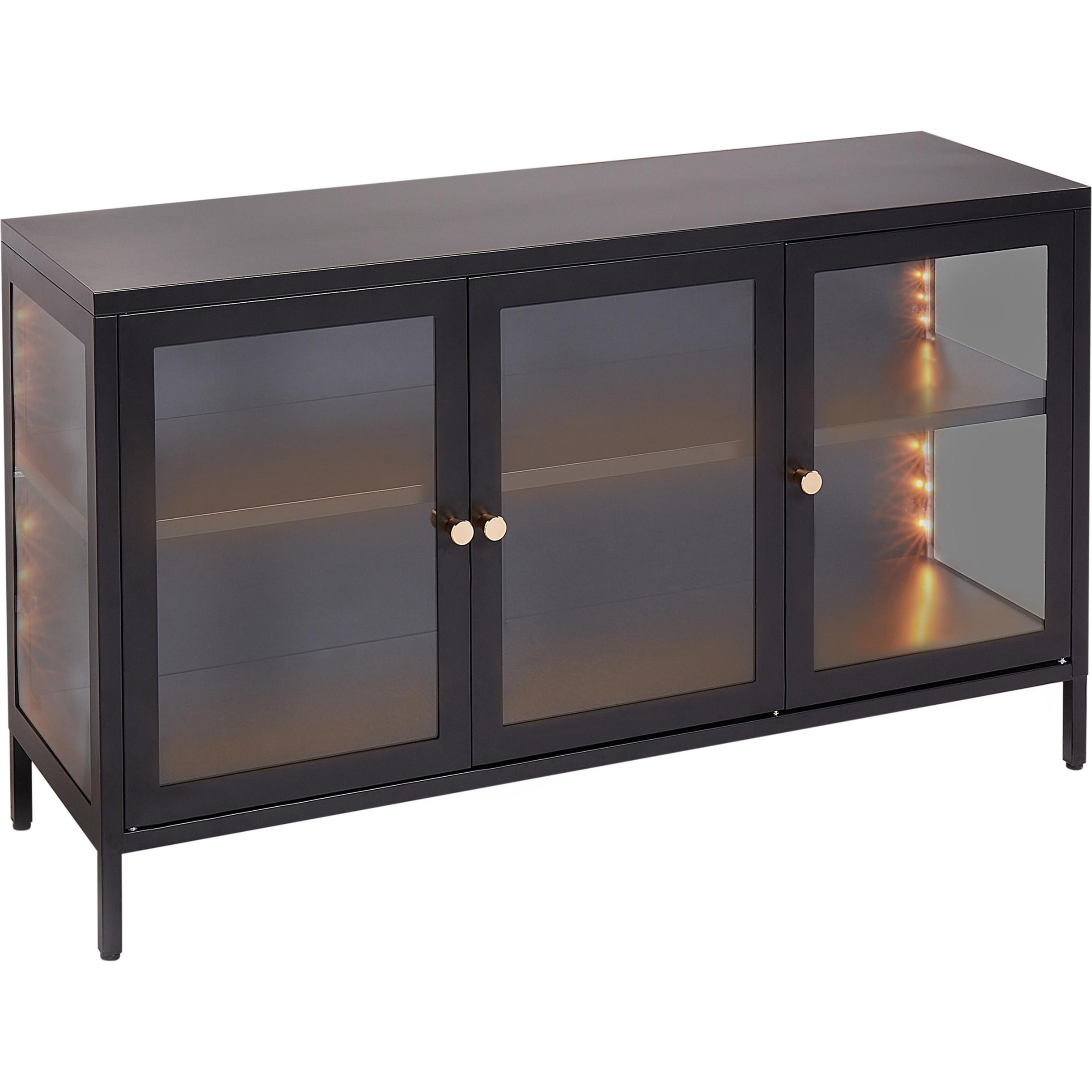 Thumbnail - Beliani, Vitrine + Buffetschrank, Newport (115 x 35 x 65 cm)