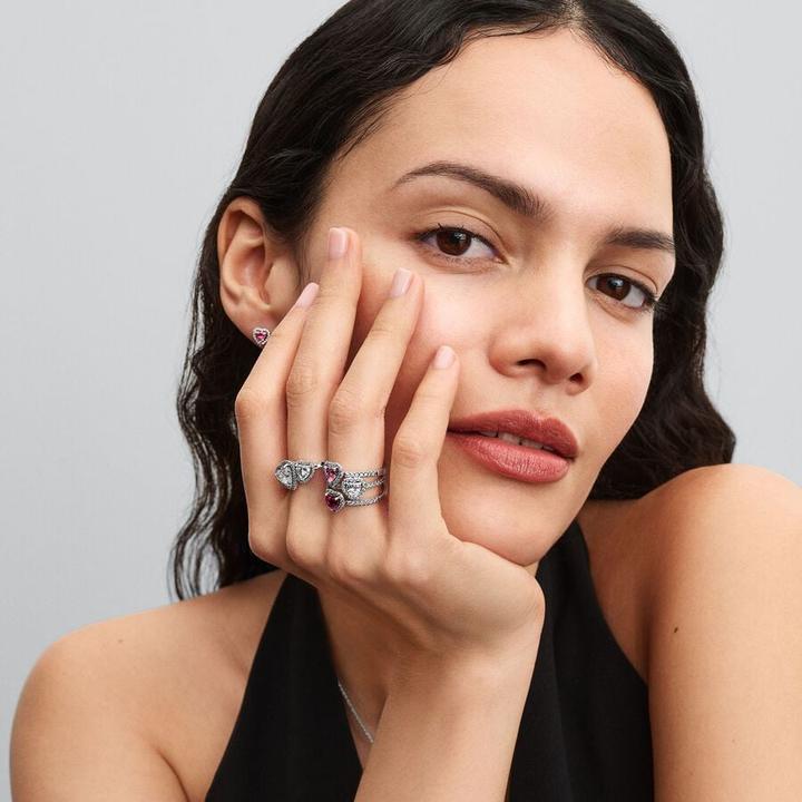 Produktbild Pandora Rosa erhöhte Herzkette (54, 925 Silber)