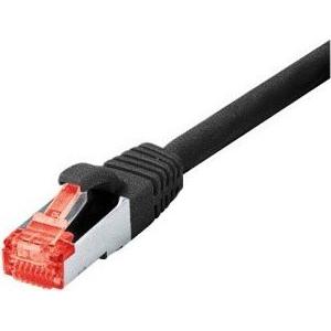 Tecline Patchkabel S-STP (PIMF), Cat 6, schwarz, 30,0 m Patchkabel mit besonders schmalem Knickschutz (S/STP, CAT6, 30 m...