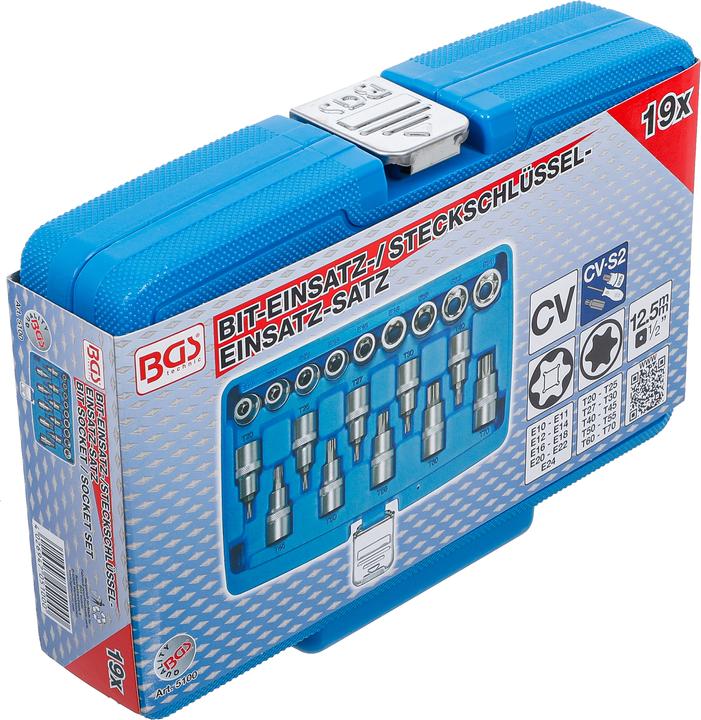 Actual product image BGS Bit insert/socket spanner insert set (12.5 mm)