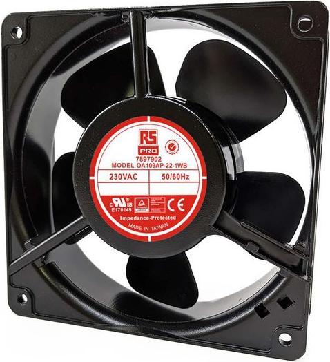 Produktbild RS PRO AC ball bearing fan,120mm 187cu.m/h 230V (120 mm, 1x)