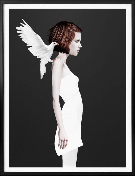 Produktbild Trenddeko Only you - Weisse Taube (40 x 50 cm)