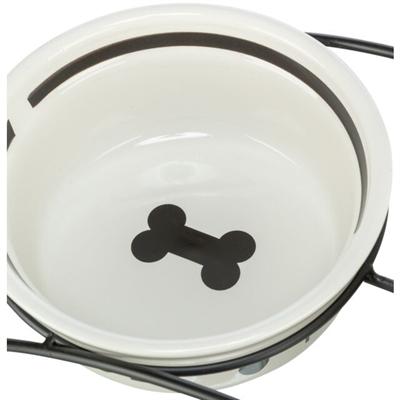 Thumbnail - Trixie Voerbak Hond Food Keramiek Wit / Zwart - 250 Ml 13 Cm (0.25 l), Futternapf