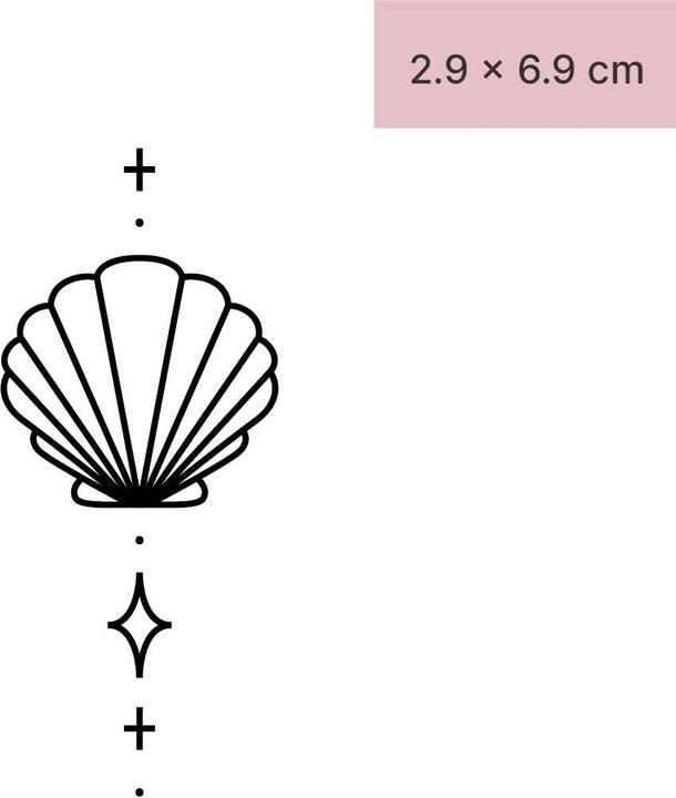 Actual product image minink Temporary tattoo - scallop shell