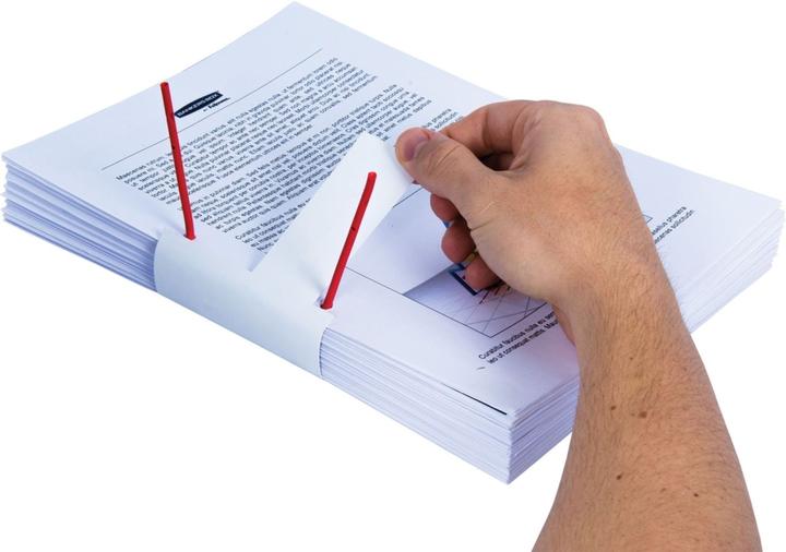 Immagine prodotto Fellowes BANKERS BOX BBD clip di archiviazione, rosso a due pezzi, in metallo flessibile plastificato