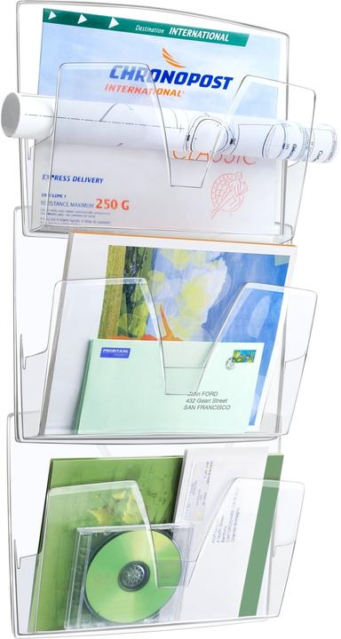 Produktbild Cep Wandprospekthalter transparent DIN A4 3 Fächer (A4)