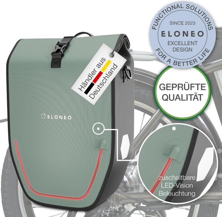 Immagine prodotto Eloneo Borse impermeabili con LED (20 l, Borsa portapacchi)