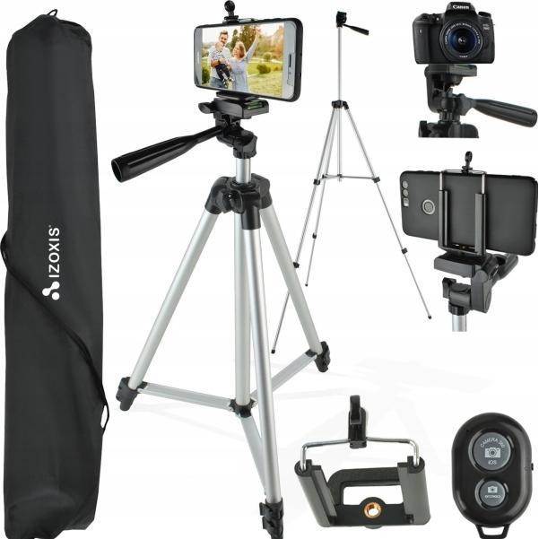 Izoxis Nero Treppiede Per Telefono/Fotocamera. Telecomando. Selfie Bluetooth, Treppiede,